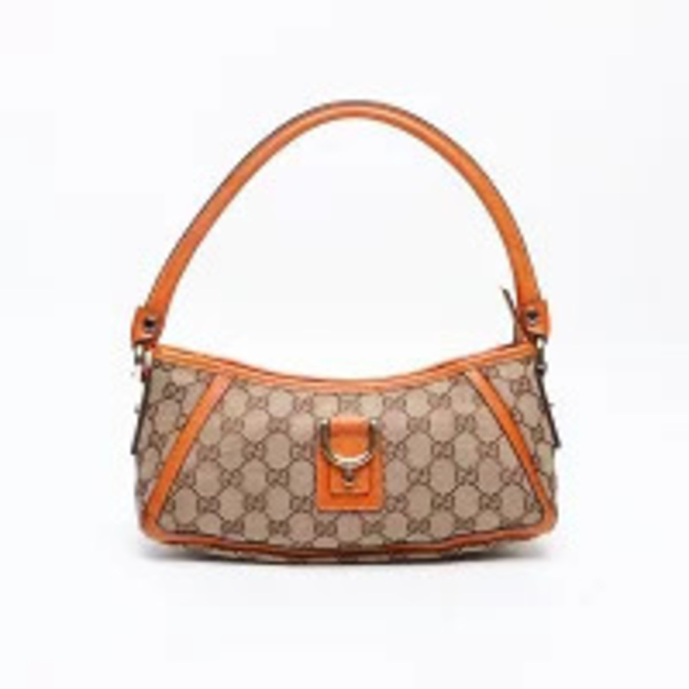 Gucci Beige Canvas Shoulder Bag GG Brown